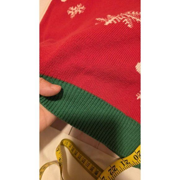 To be Jolly Ugly Christmas Sweater Womens Size XL Naughty Nice Swipe Sequins red - Picture 7 of 11